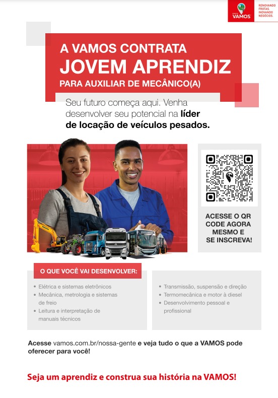 VAMOS lança Programa de Jovem Aprendiz para mecânicos em Guarulhos