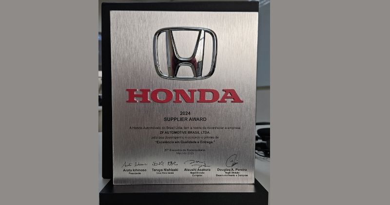 ZF recebe prêmios de excelência da Honda e Toyota por qualidade e desempenho logístico
