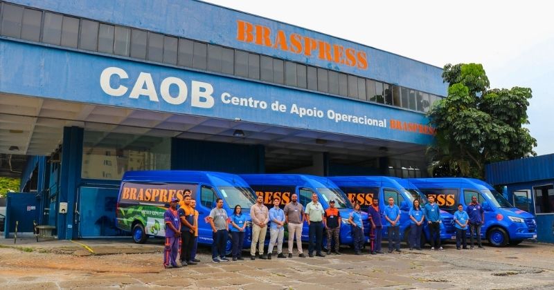 Filial da Braspress em Cantareira (SP) recebe novas vans elétricas e avança rumo ao carbono zero