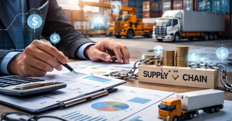 Da transação à estratégia: o novo cálculo do risco financeiro na logística