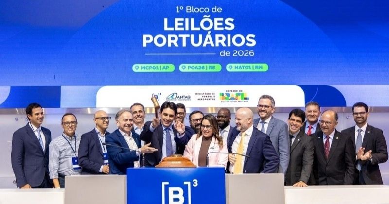 Leilões de três terminais portuários garantem mais de R$ 226 milhões em investimentos privados