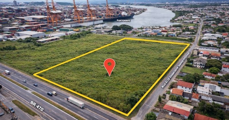 Terreno logístico em Navegantes (SC) com acesso direto à BR-470 e proximidade portuária é colocado à venda