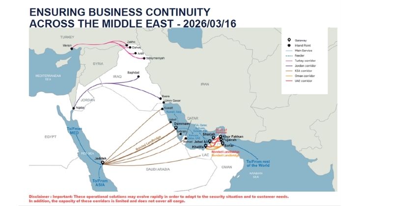 CMA CGM cria rotas alternativas para manter cadeias logísticas no Oriente Médio