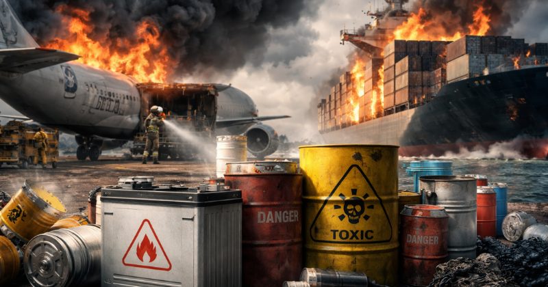 Incêndios em aviões e navios expõem riscos no transporte de cargas perigosas