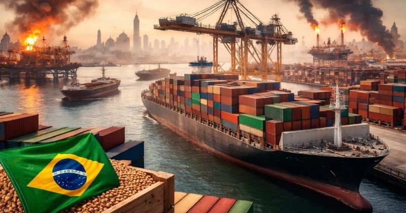 Conflito no Oriente Médio derruba exportações brasileiras para o Golfo, mas trimestre segue em alta