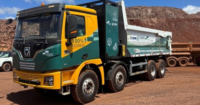 Cedro Mineração inicia operação assistida de caminhão basculante totalmente elétrico
