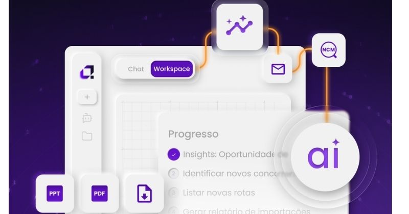 Logcomex lança plataforma com IA capaz de executar operações no comércio exterior, e não apenas analisá-las