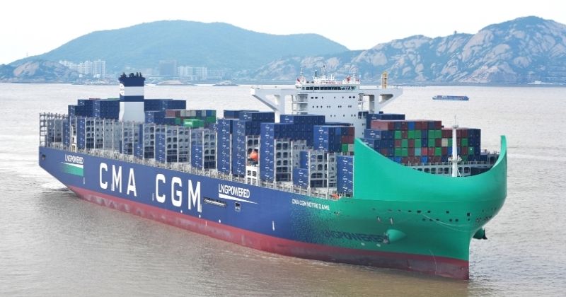 Maior navio porta-contêineres de bandeira francesa inicia operações da CMA CGM entre Ásia e Europa