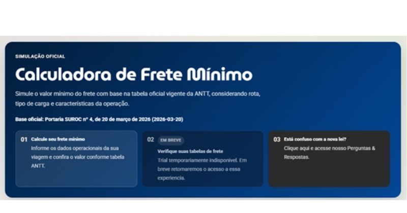 Calculadora de Frete Mínimo da NDD auxilia empresas no cumprimento das regras da ANTT