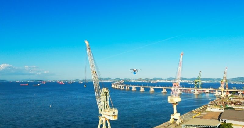 Wilson Sons realiza testes com drones para entrega de documentos na Baía de Guanabara, RJ