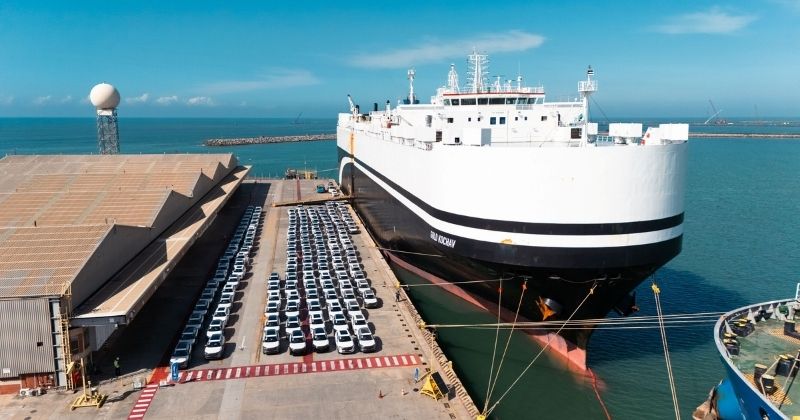 Portocel desembarca 4.300 veículos da GWM e já chega a 50 mil carros movimentados em 2026