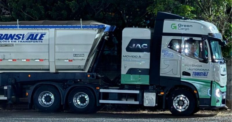 Em parceria com a Transvale, Green Cargo avança em testes com caminhões a gás em rotas para o Porto de Santos, SP