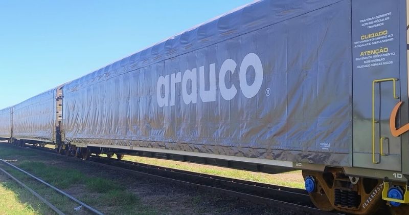 Entrega dos primeiros vagões e tritrens marca novo avanço da logística do Projeto Sucuriú, da Arauco