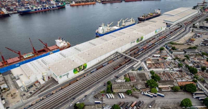 Terminal portuário no Porto de Santos da Eldorado Brasil supera 2,3 milhões de toneladas embarcadas de celulose