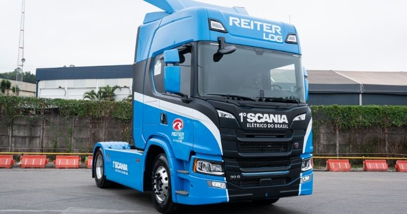 Primeiro Scania elétrico do Brasil é da Reiter Log. A aquisição faz parte da estratégia de logística verde da empresa