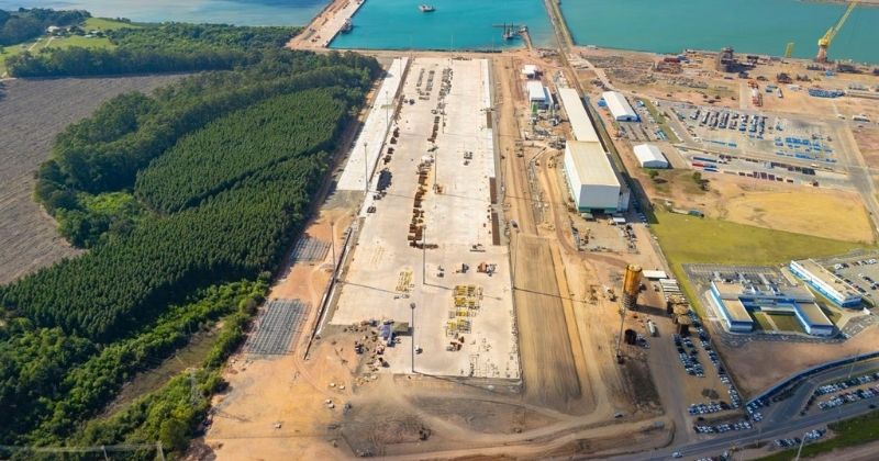Suzano adquire 10% do empreendimento portuário Imetame Logística Porto, em construção no Espírito Santo